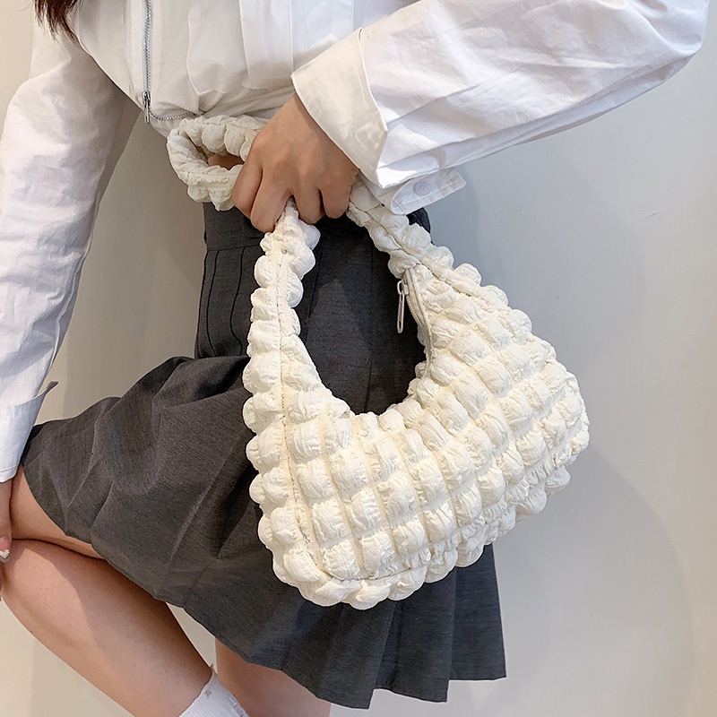 Korean Version Fashion Texture Pleated Bubble Shoulder Bag 2022 New ...