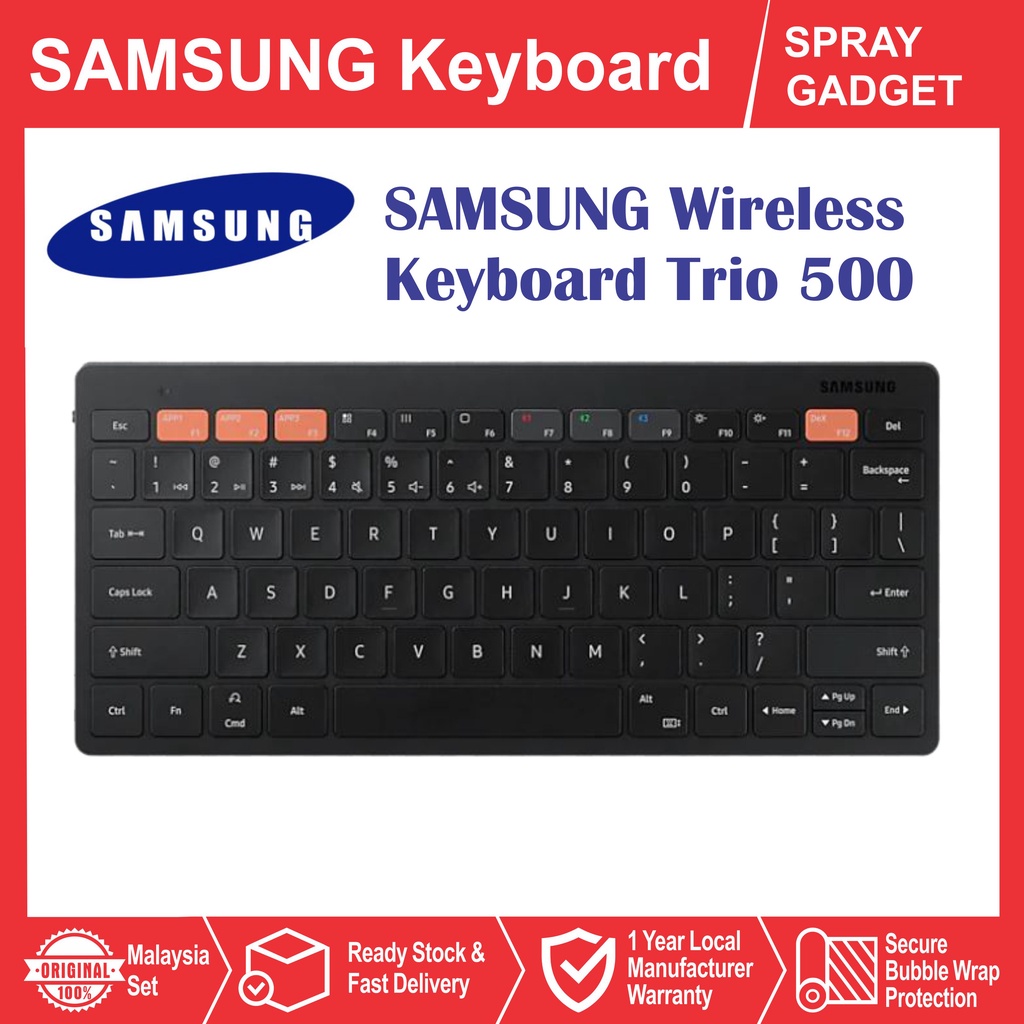 [ Ready Stock] Original Samsung Smart Wireless Keyboard Trio 500