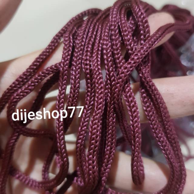 Kur rope / kur rope 3mm brown burgundy / maroon / knot rope / name tag ...