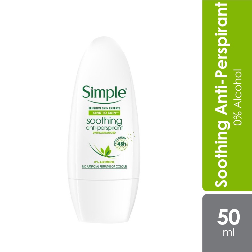 SIMPLE ANTI PERSPIRANT DEODORANT ROLL ON 50ML | Shopee Malaysia