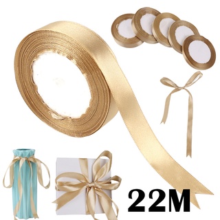 22m Champagne Gold Ribbon Satin Ribbon 40mm Wide,Thick Gold Ribbon Gift  Ribbon