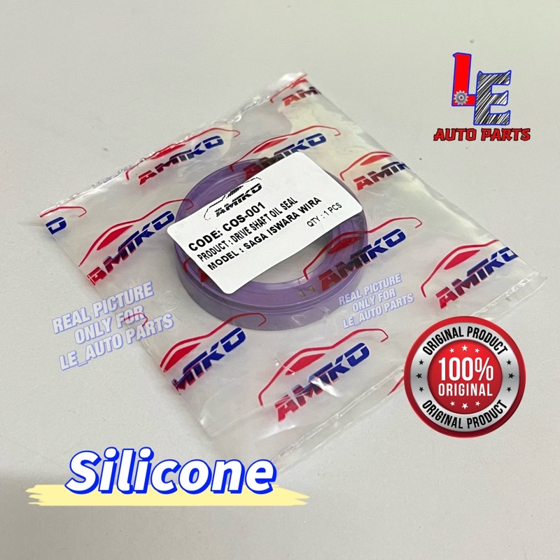 Amiko Silicone Drive Shaft Oil Seal Proton Saga 8V 12V Iswara LMST Wira