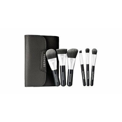 thumbnail image 2 of Sephora Collection PRO Deluxe Charcoal Antibacterial Brush Set – 6-Piece Travel Kit (Gray) 2 of 5
