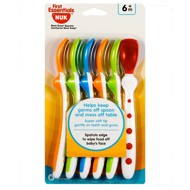 Nuk First Essentials Spoons, Rest Easy - 6 spoons