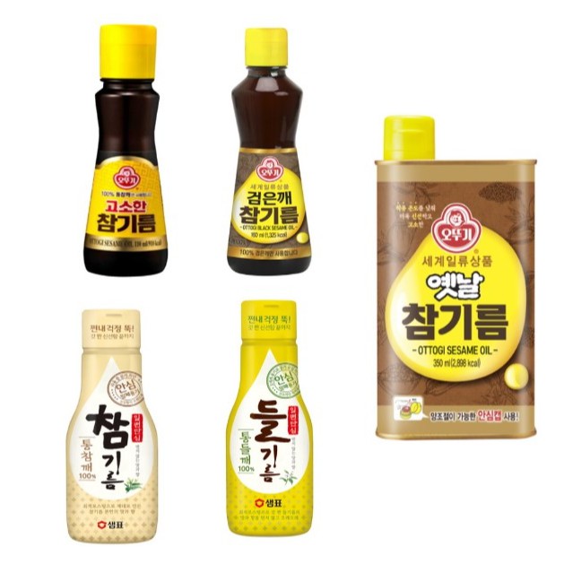 Korean Food Premium Roasted Sesame Oil and Perilla Seed Oil Ottogi