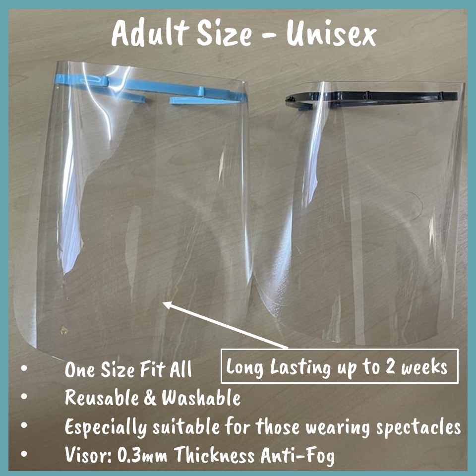 Reusable/Washable Protective Face Shield Mask 可清洗面罩/环保面罩【Ready Stock ...