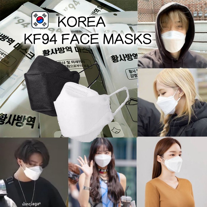 READY STOCK🇰🇷KF94 🇰🇷 High Quality 4ply Face Masks (5pcs) Kpop Idol Face