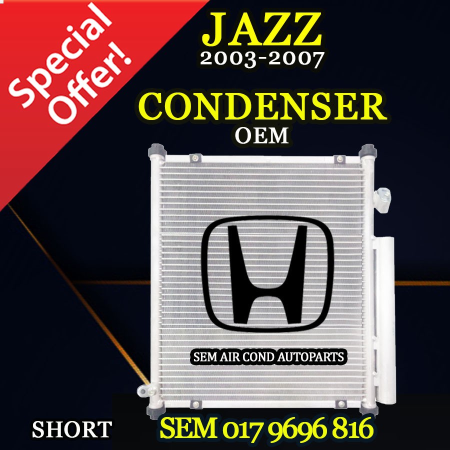 HONDA JAZZ 2003-2007 YEAR OEM TAIWAN NEW SHORT CONDENSER/ KONDENSER ...