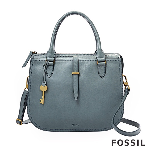 Fossil Ryder Satchel Steel Blue Shopee Malaysia