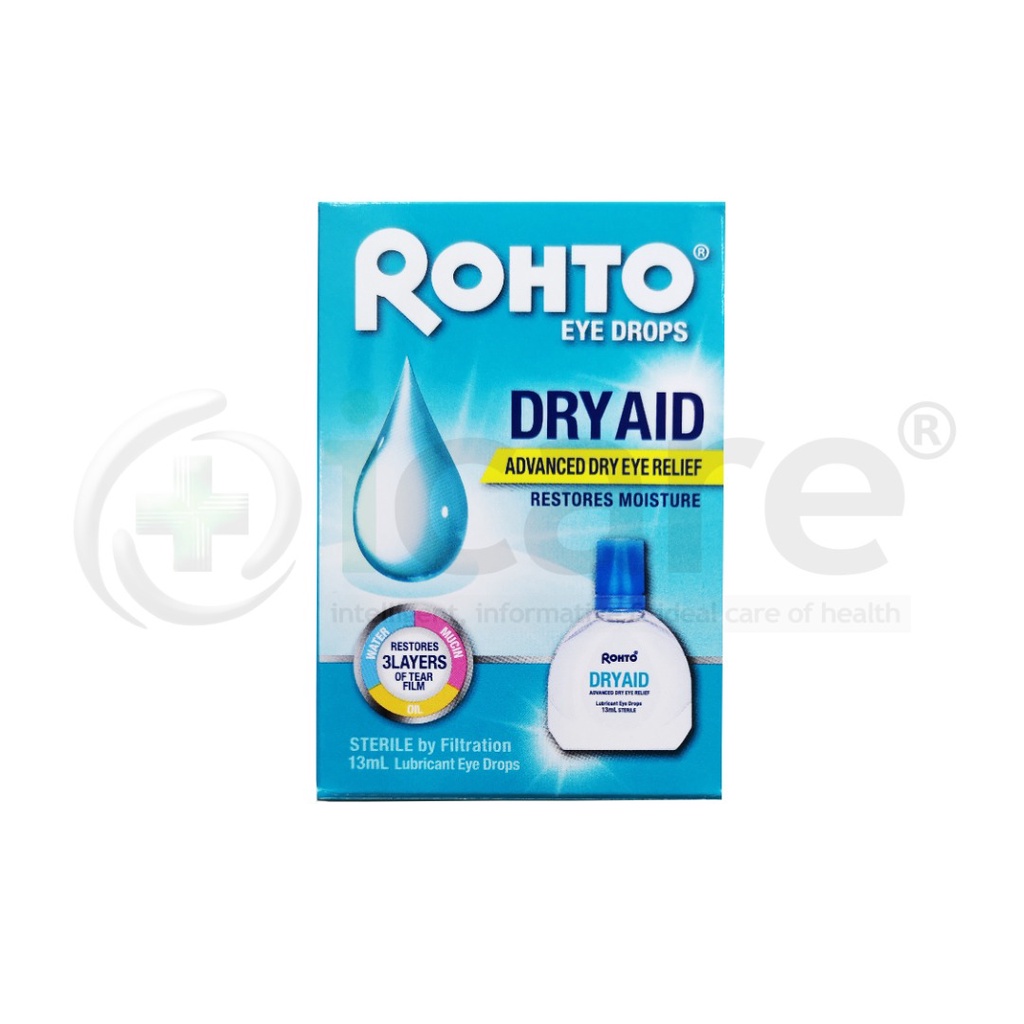 ROHTO EYE DROP 13ML ( DRY AID / COOL / EXTRA COOL / AQUA ) | Shopee ...