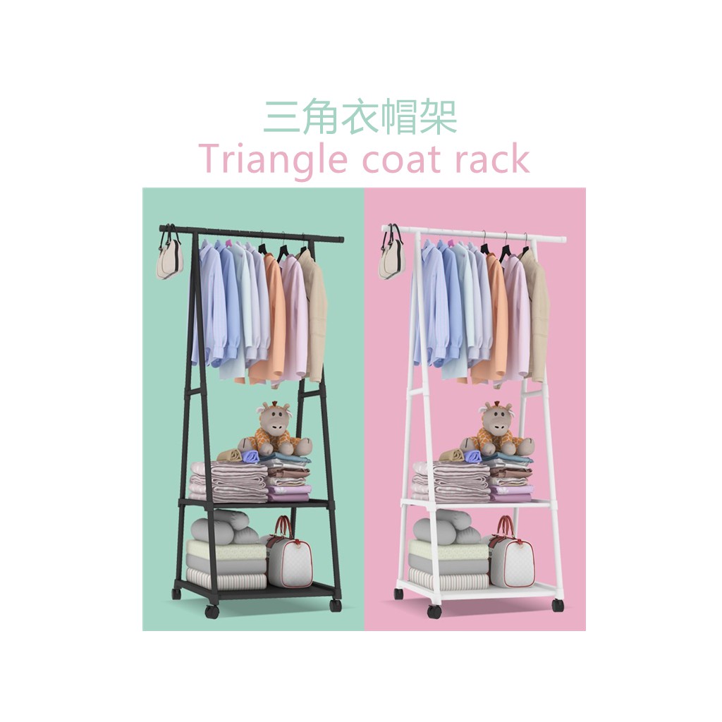 Metal Clothes Garment Hanging Organizer Rack 三角衣帽架 | Shopee Malaysia