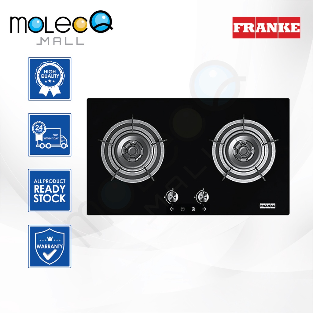 Franke 73cm Onyx Doubleburner High Quality Tempered Glass Gas Hob