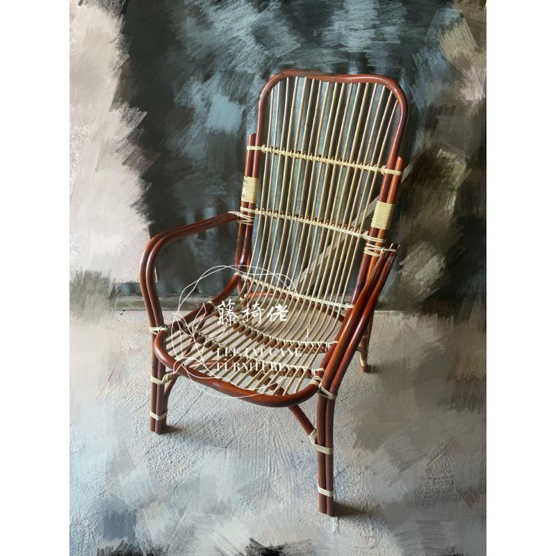 Tall rattan online chair