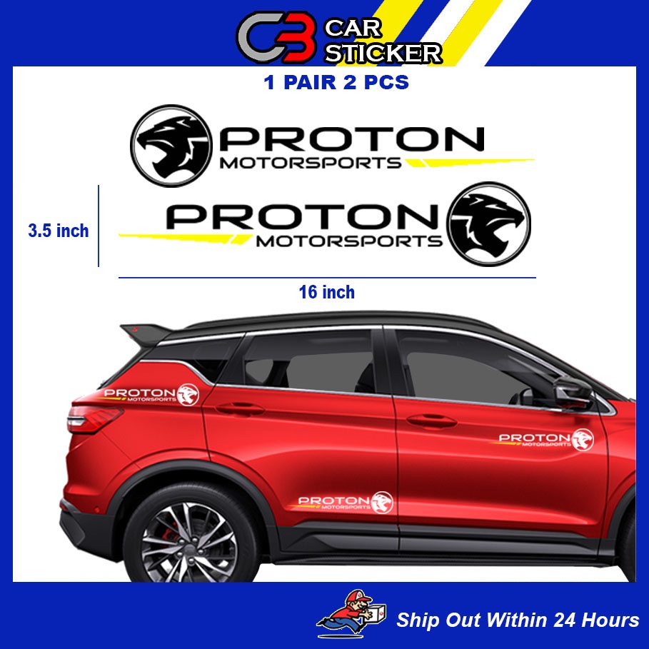 PROTON MOTORSPORTS STICKER / 1 PAIR 2 PCS / CS652 | Shopee Malaysia