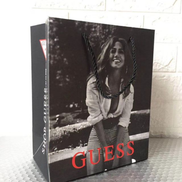 Guess paper bag for sale best sale