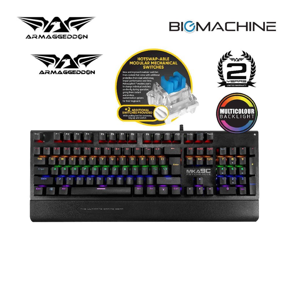 Armaggeddon MKA-9C PRO Mechanical Keyboard with 6 Backlight Effect ...