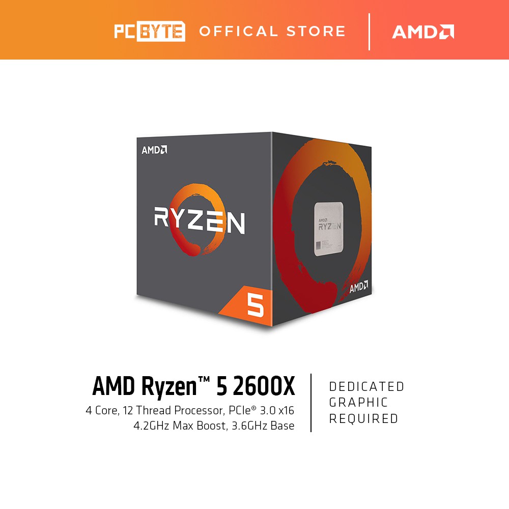 AMD Ryzen 5 2600x 6 Cores 3.6GHz Processor With Wraith Spire Cooler Shopee Malaysia