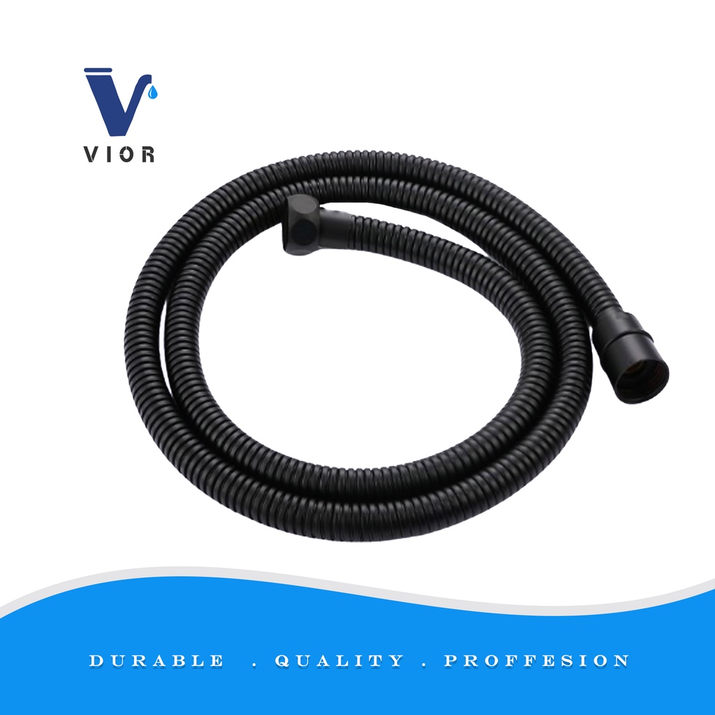 (VIOR) Black Stainless Steel Shower Flexible Hose Bidet 1.2 Meter/1.5 ...