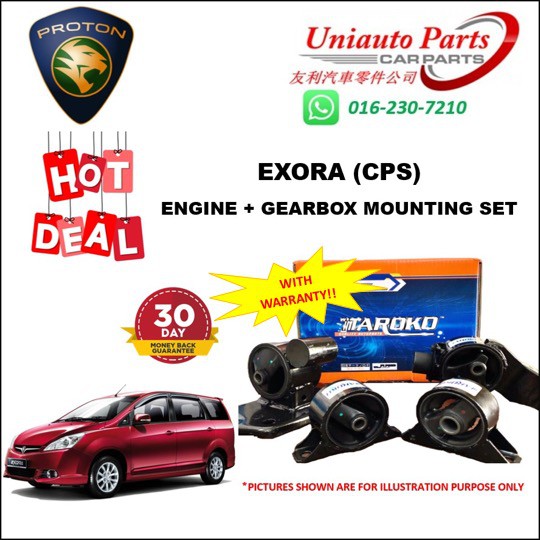 PROTON EXORA (CPS) ENGINE + GEARBOX MOUNTING SET (4PCS) Shopee Malaysia