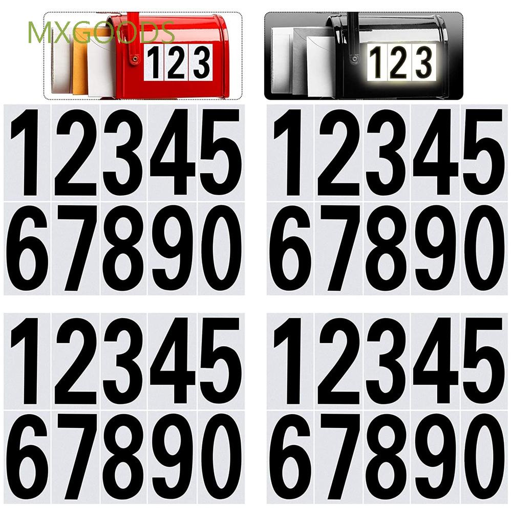 MXGOODS 40 Pieces Number Sticker Number 0-9 Address Numbers Mailbox ...