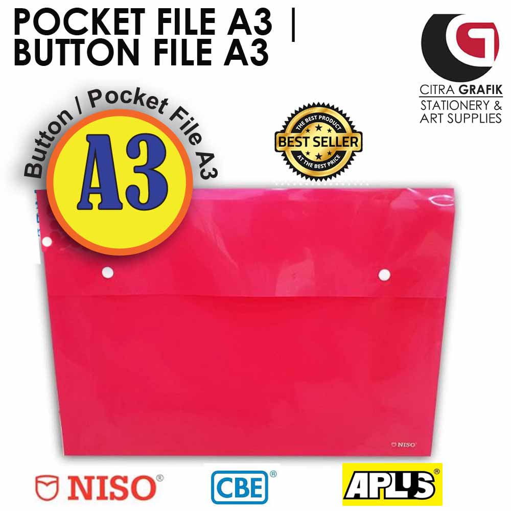 BUTTON POCKET A3 DRAWING PAPER HOLDER A3 POCKET FILE A3 Shopee Malaysia