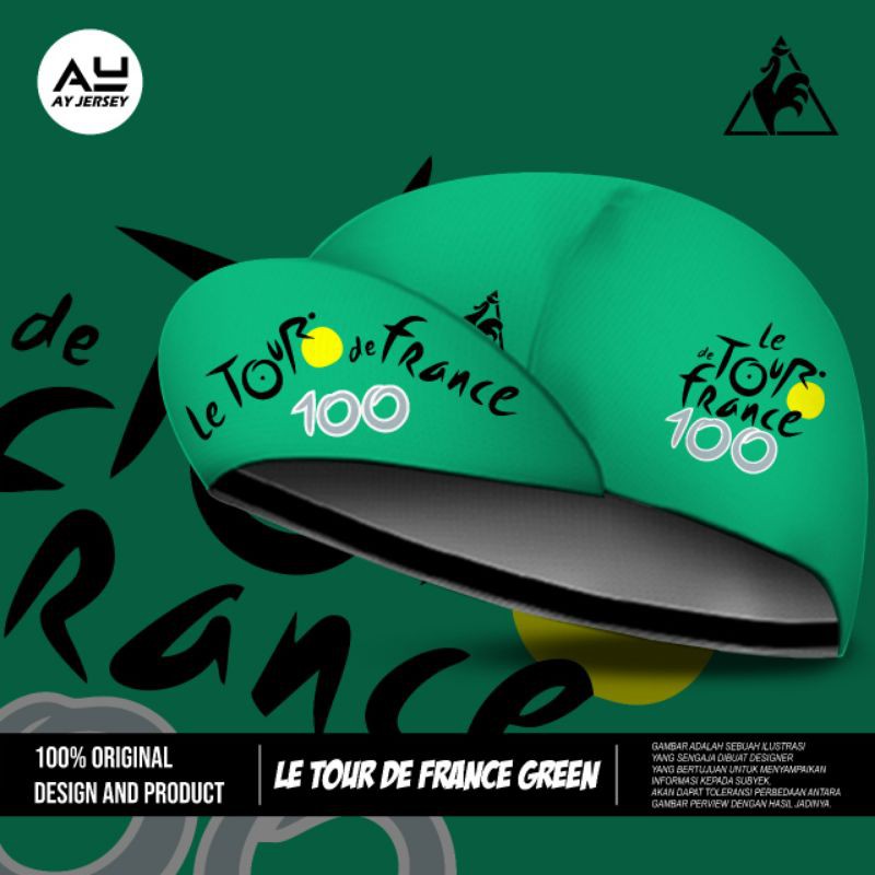 Cycling CAP LE TOUR DE FRANCE GREEN (Bike CAP) | Shopee Malaysia