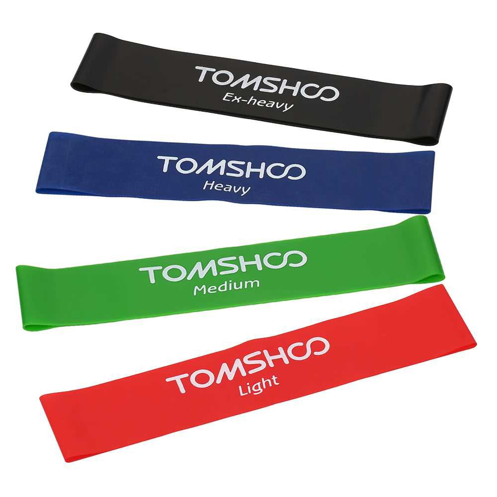 TOMSHOO Exercise Resistance Loop Bands Latex Gym Strength Training ...