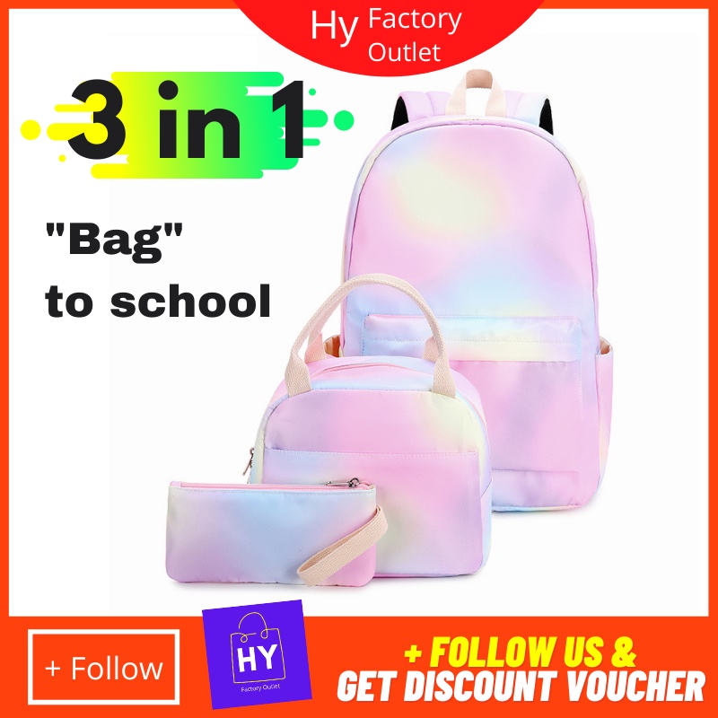 HY 3 in 1 Beg Sekolah School bag School backpack beg sekolah