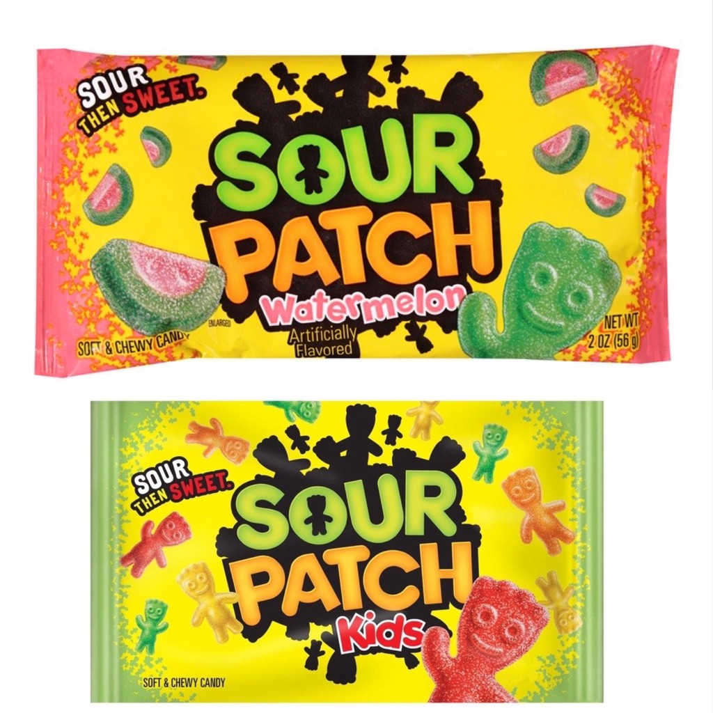 Watermelon Soft and Chewy Candy, 2 oz /Sour Patch Sour then Sweet ...