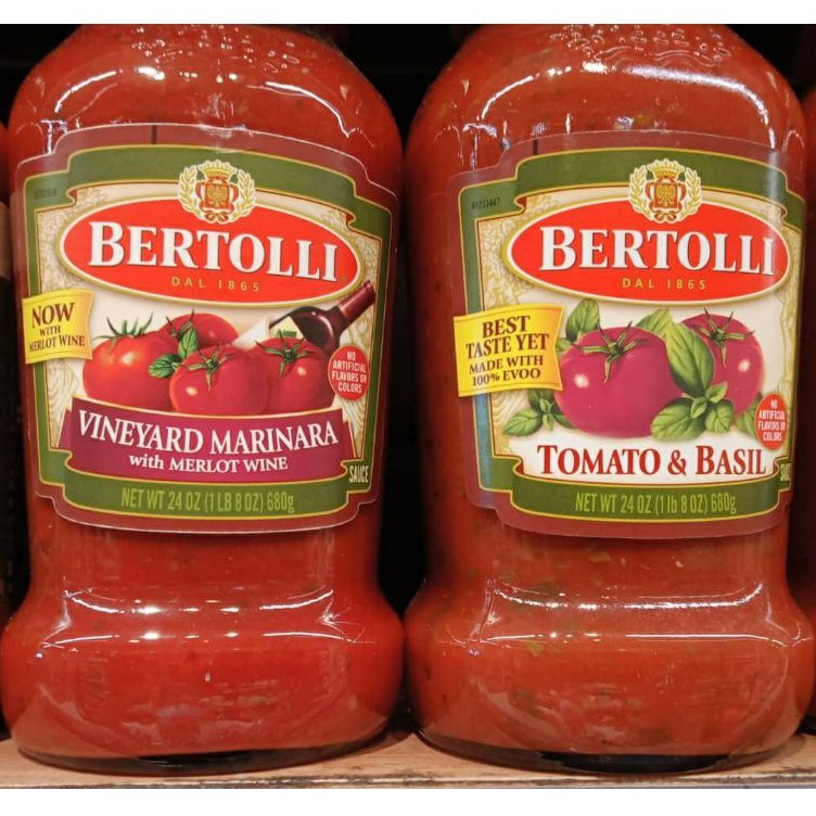 BERTOLLI Vineyard Marinara / Tomato & Basil (680g) | Shopee Malaysia