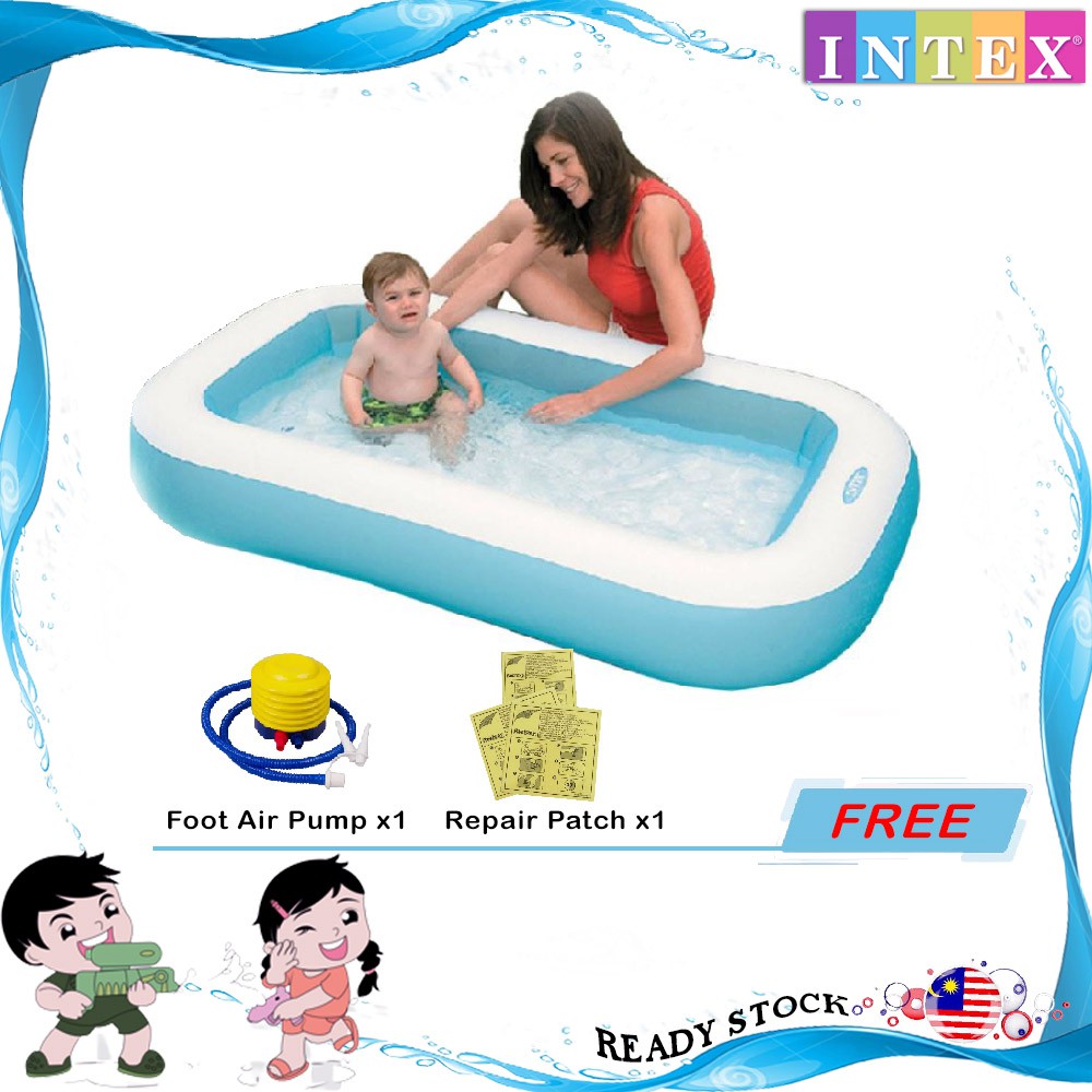 INTEX Tab Mandi Bayi Kolam Angin Segi Empat Kolam Renang | Shopee Malaysia
