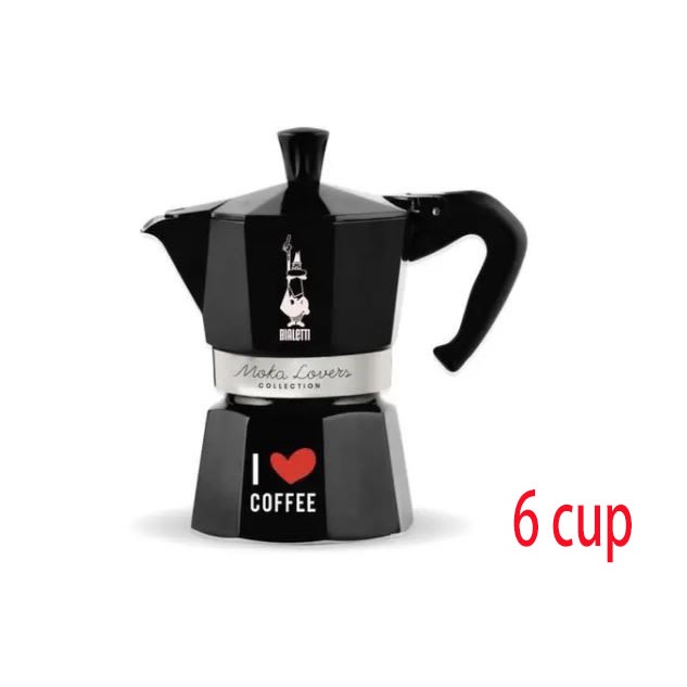 Italy Bialetti MOKA Express Pot 6 People Heart Dream Black Classic ...