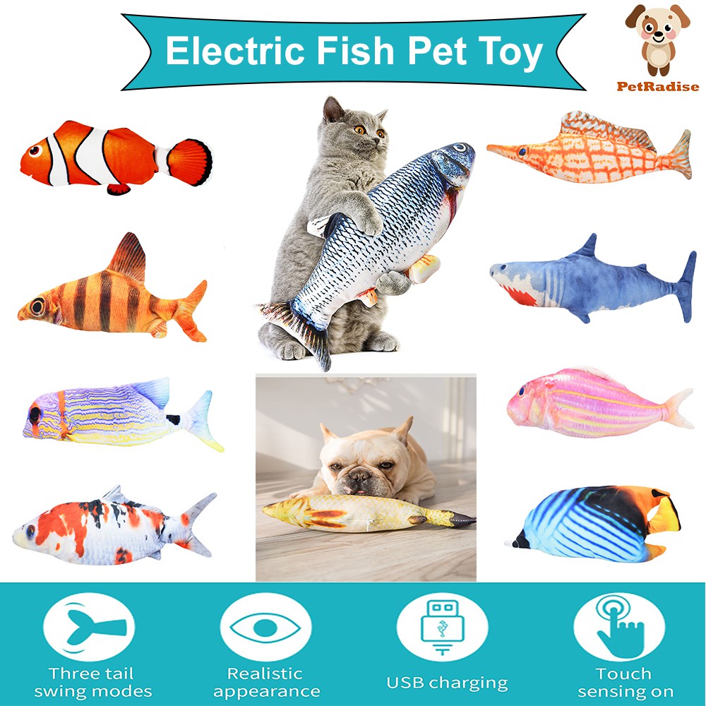 PETRADISE Electric Fish Pet Toy Dog / Cat USB Electric moving Fish