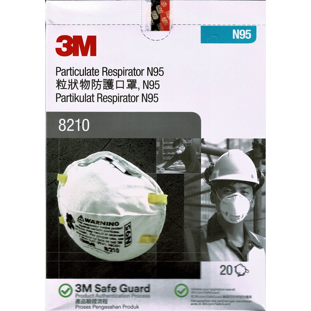 3M™ Particulate Respirator 8210, N95 20PC/BOX | Shopee Malaysia