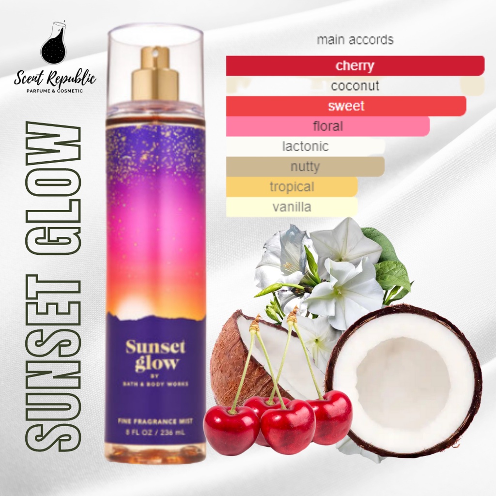 SCENT REPUBLIC SUNSET GLOW BATH BY BODY WORKS FRAGRANCE MIST BODY