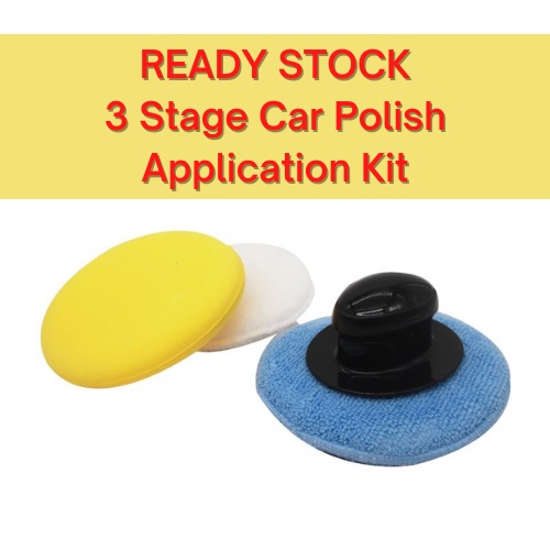 POLISH SPONGE - 3 Stage Car Polish Application Kit for Premium Detailed ...