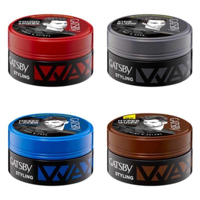 Gatsby Styling Wax 75g Hyper Quiff Side Blow Tough Spike Brown Grey Red