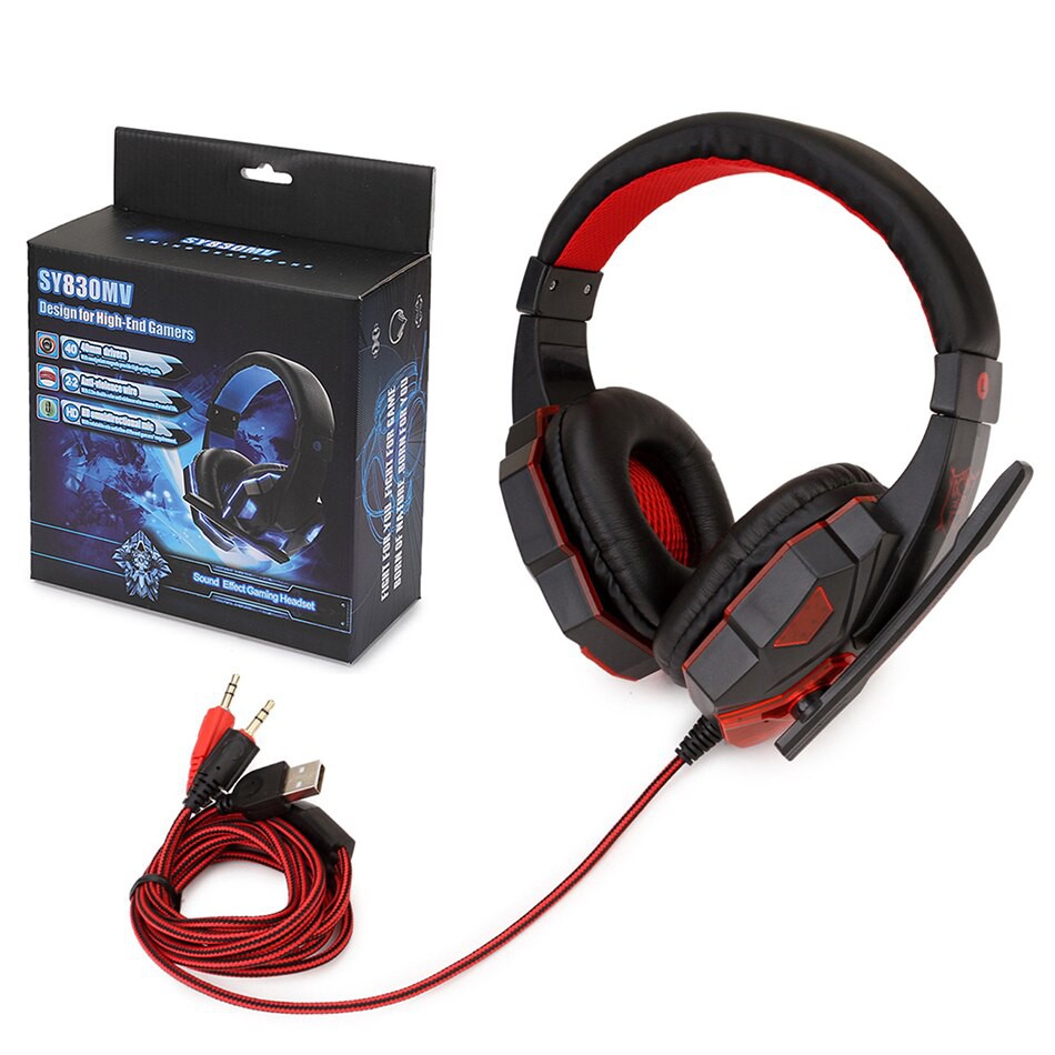 SOYTO SY830MV Original Wired Gaming Headphones for PC LED With Mic Shopee Malaysia