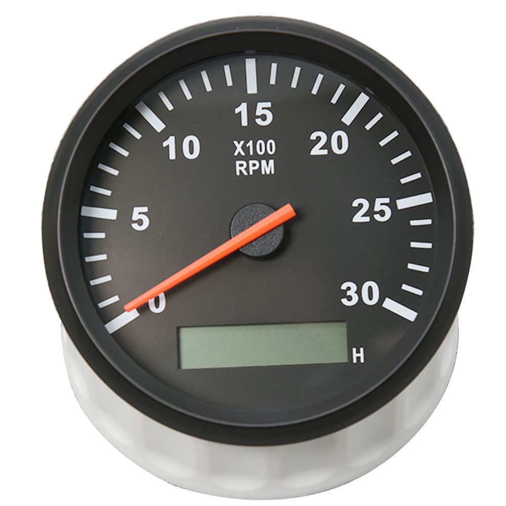 85mm Tachometer Red Backlight Waterproof 0-3000 RPM Gauge with LCD ...