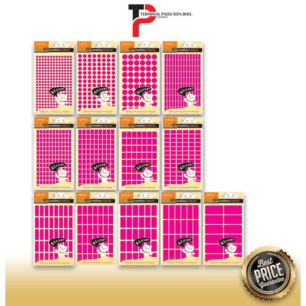 CP Brand Sticker/Multipurpose Label (16mm X 32mm x 10's) | Shopee Malaysia