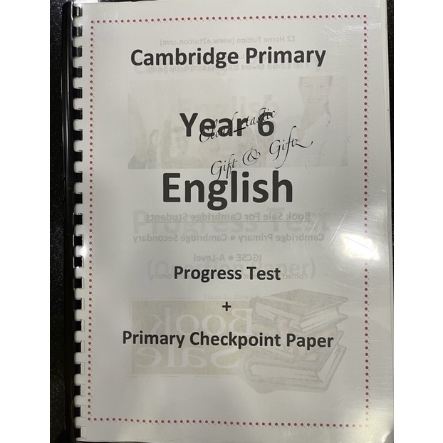 Cambridge Year 6 English Progress test + primary checkpoint paper ...