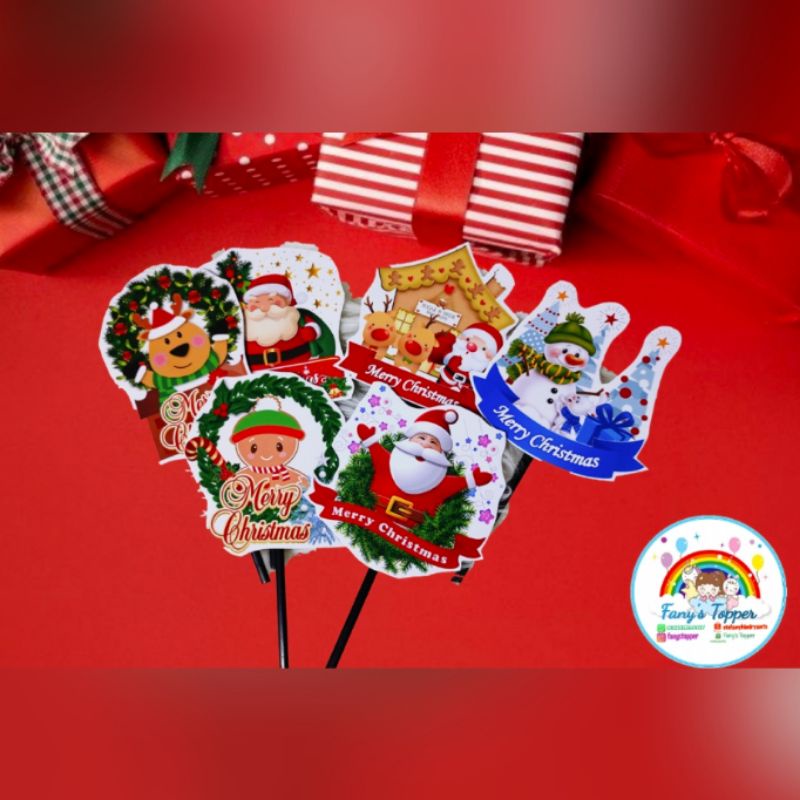 Christmas Topper Christmas Topper Santa Claus Merry Christmas Topper ...