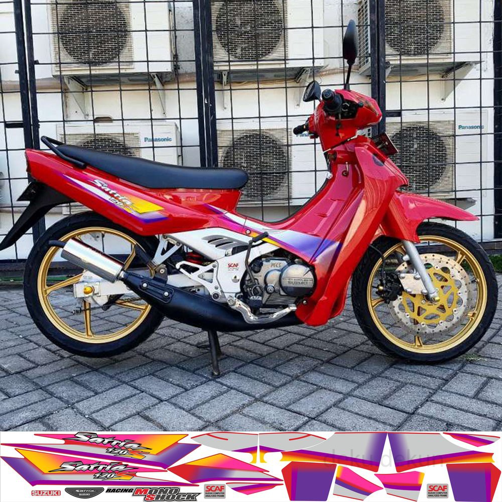 MERAH Striping Satria S 2 Stroke 97 Red Can Be Varnished Laminate ...