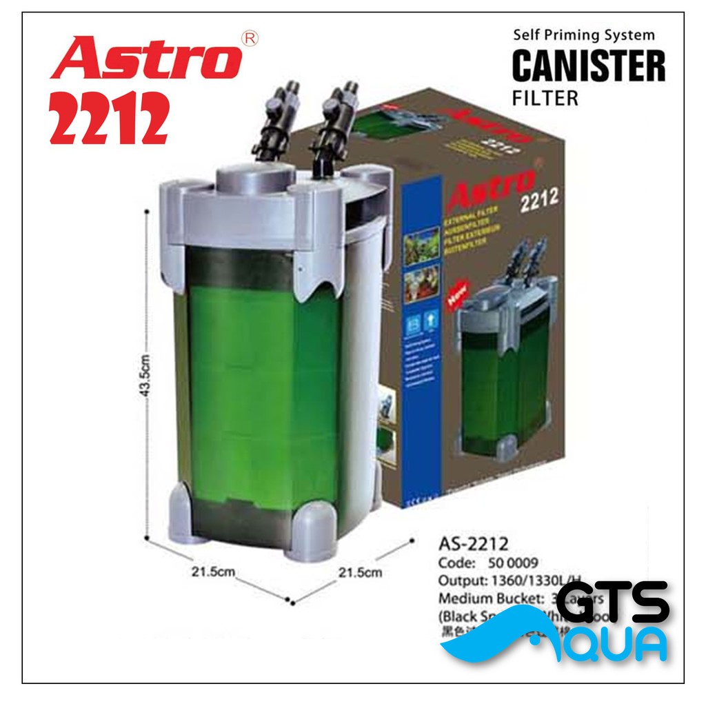 Astro 2212 Canister Filter 1360 L/h Canister Filter for 4feet 120cm ...