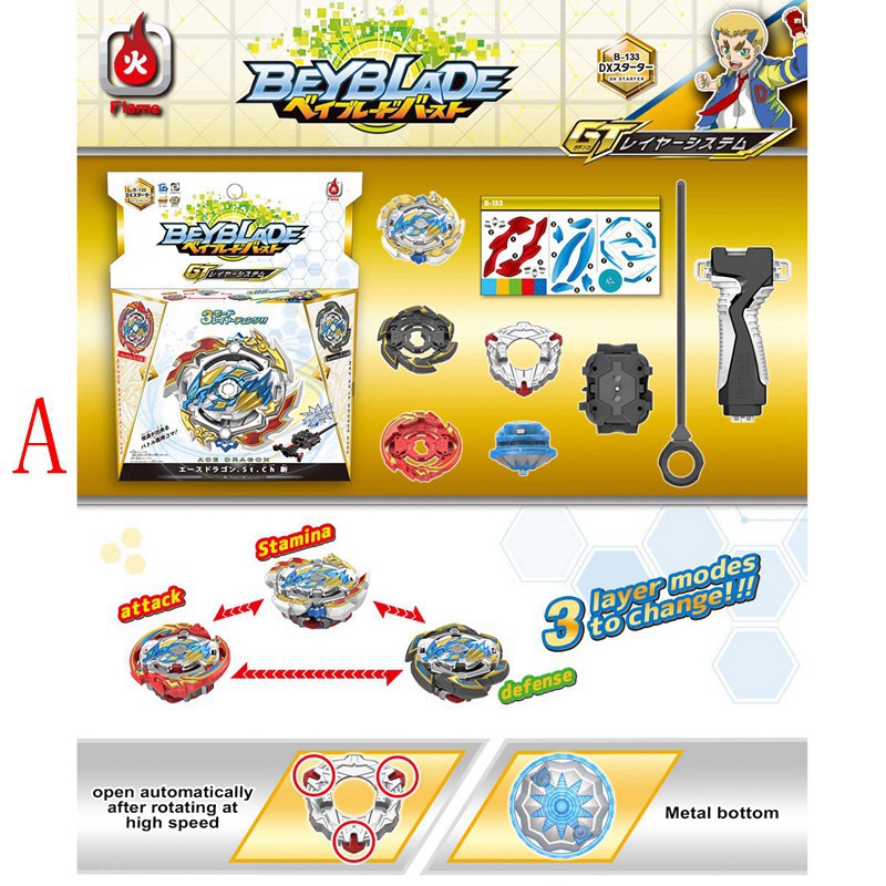 💥NEW ARRIVAL B-133💥 Ace Dragon 3 In 1 Beyblade Burst 3 Layer Models ...