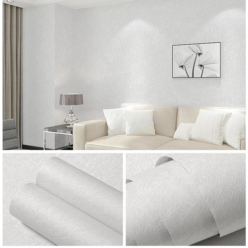 10M Pvc Self Adhesive Wallpaper Linen Pattern for Home for Bedroom ...