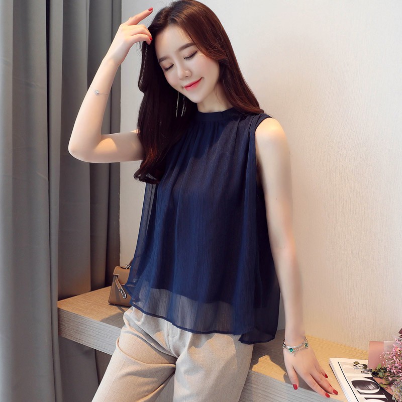 Korean store sleeveless blouse