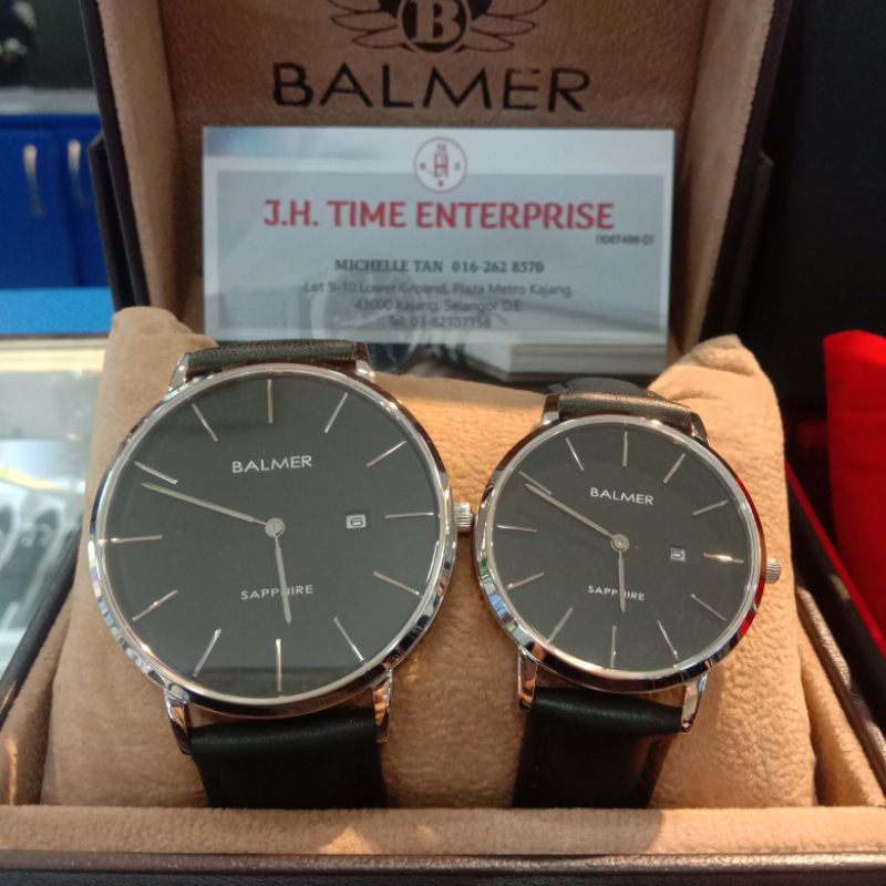 JH TIME Original Balmer Couple Watch 8143G 8143L Sapphire 5ATM