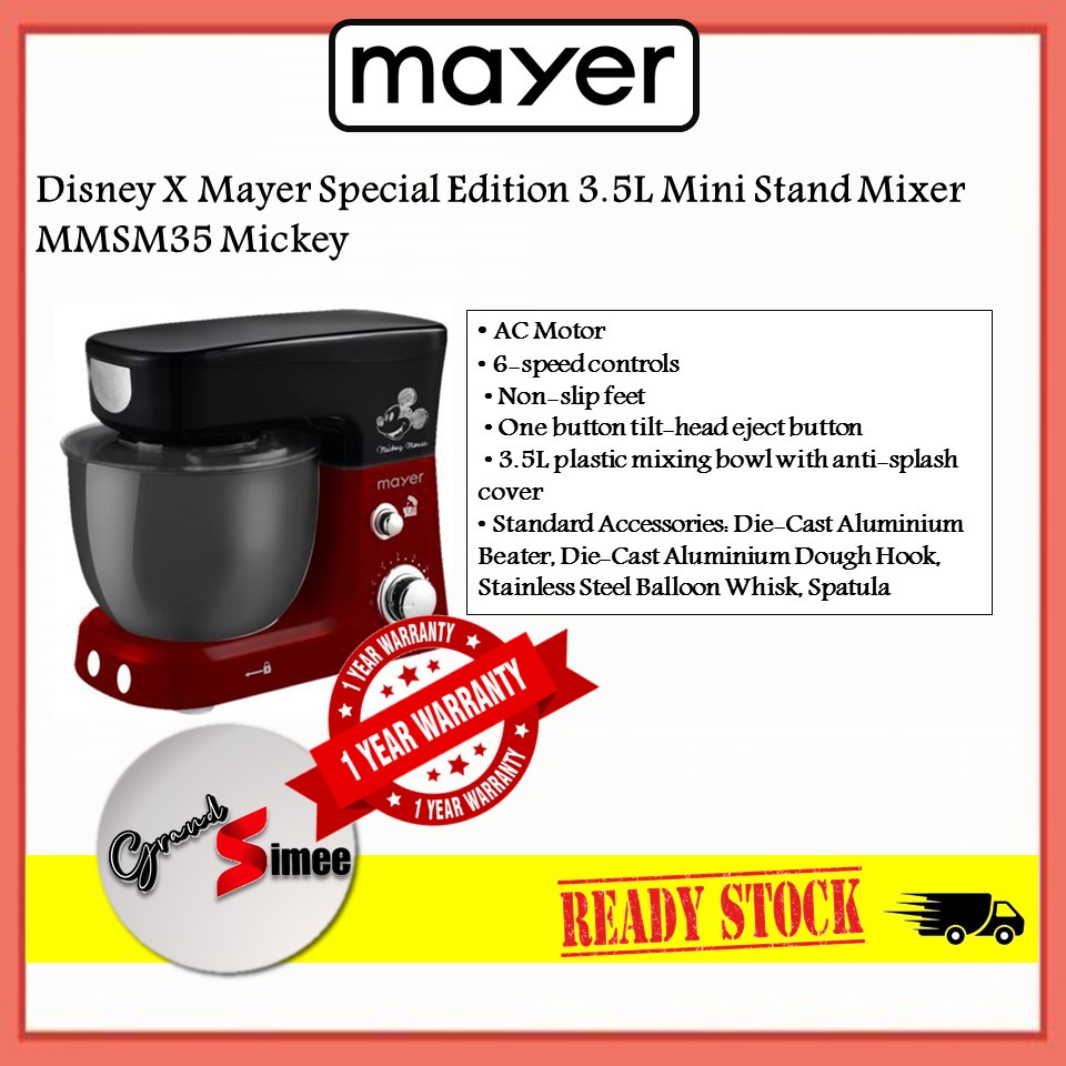 Disney X Mayer Special Edition 3.5L Mini Stand Mixer MMSM35 Mickey