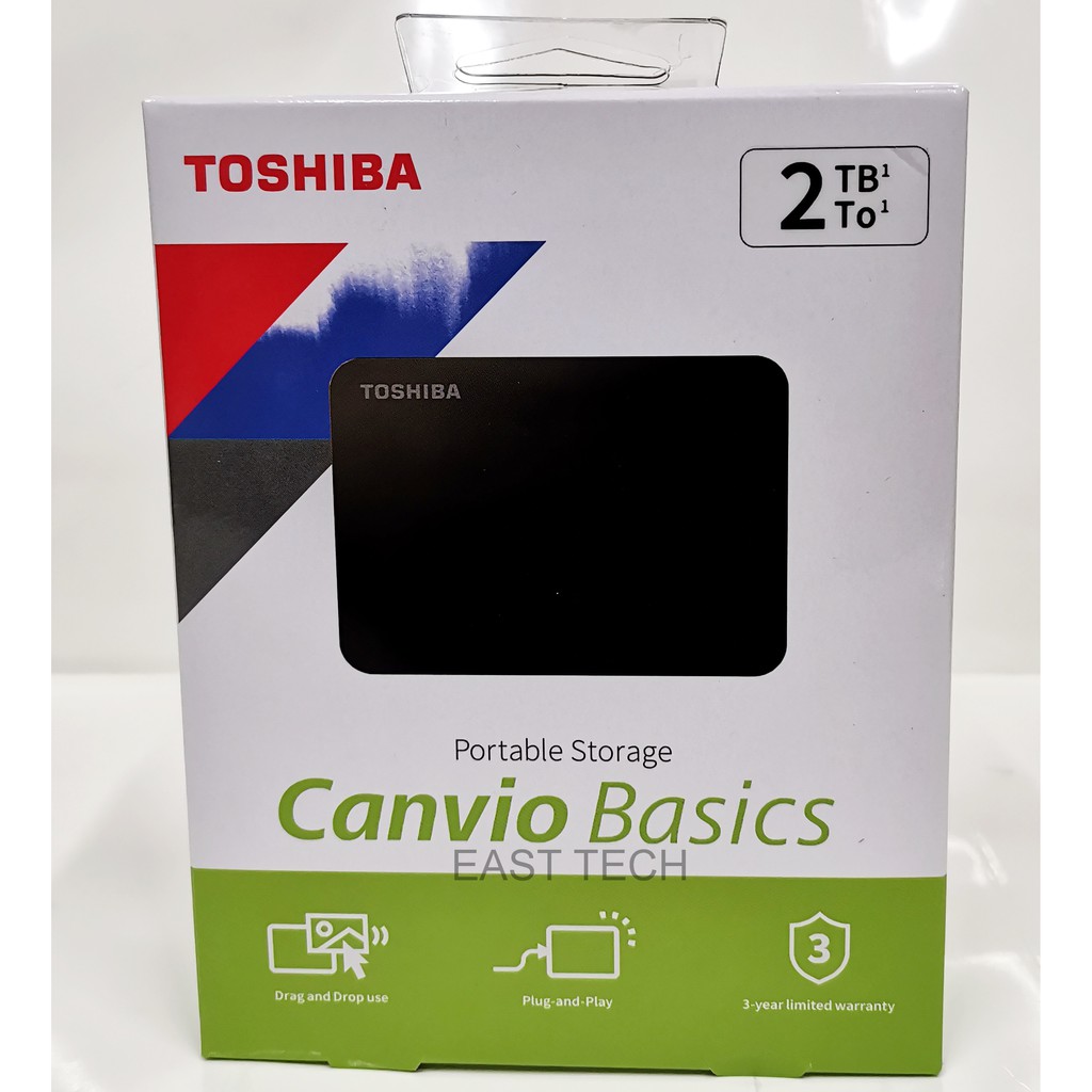 Toshiba 1TB Portable Hard Drive, (Black) HDD / EXTERNAL HARDISK ...